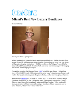 Miami's Best New Luxury Boutiques by Lauren Finney