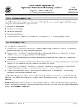 Instructions for Form N-565