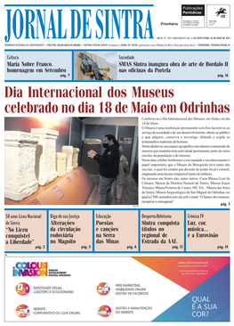 Dia Internacional Dos Museus Celebrado No Dia 18 De Maio Em Odrinhas Celebrou-Se O Dia Internacional Dos Museus, Em Sintra, No Dia 18 De Maio