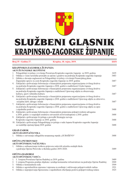 I. Izmjena Proračuna Općine Radoboj Za 2019