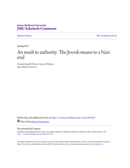 The Jewish Means to a Nazi End