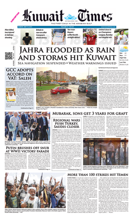 Jahra Flooded As Rain and Storms Hit Kuwait