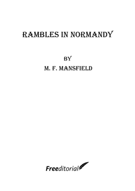 Rambles in Normandy