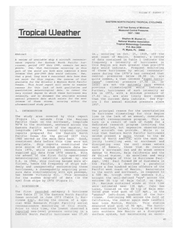 Tropical Weather 1957 - 1980 Stephen M