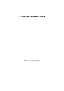 Valuing Soil's Economic Worth