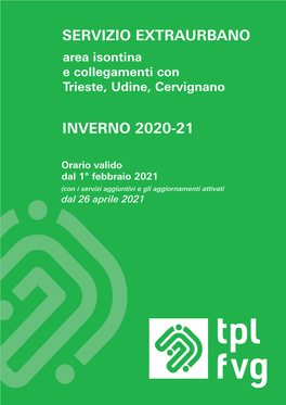 Servizio Extraurbano Inverno 2020-21