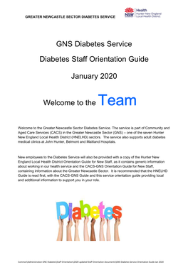 GNS Diabetes Service Diabetes Staff Orientation Guide January 2020
