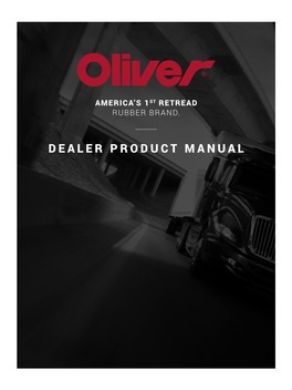 Dealer Product Manual Table of Contents