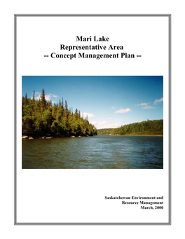 Mari Lake Representative Area -- Concept Management Plan