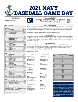2021 Navy Baseball Game Day