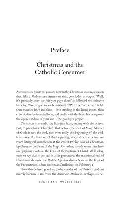 Preface Christmas and the Catholic Consumer