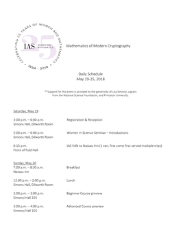 Program for Women in Mathematics