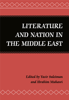 Literature and Nation in the Middle East