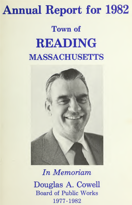 Town of Reading Massachusetts Annual Report