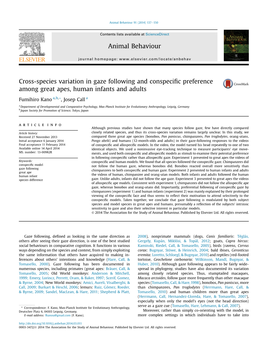 Cross-Species Variation in Gaze Following and Conspecific