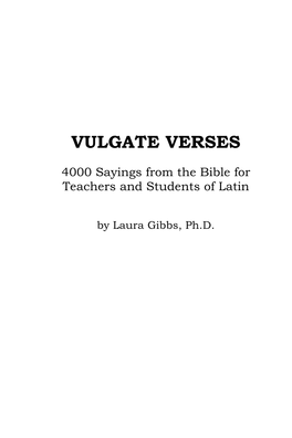 Vulgate Verses