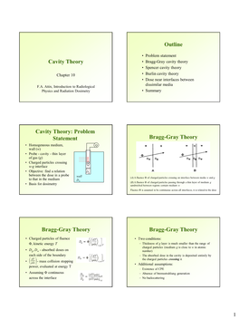 10. Cavity Theory