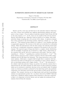 Arxiv:Astro-Ph/9805315V2 15 Sep 1998 Slkl Ob Motn Ntehtitro N a Xli T Explain Can and Interior Hot Remnants