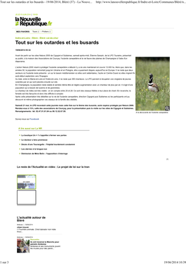 Tout Sur Les Outardes Et Les Busards - 19/06/2014, Bléré (37) - La Nouve