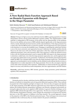 A New Radial Basis Function Approach Based on Hermite Expansion with Respect to the Shape Parameter