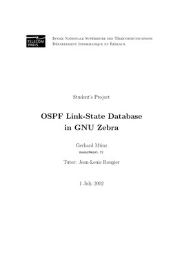 OSPF Link-State Database in GNU Zebra