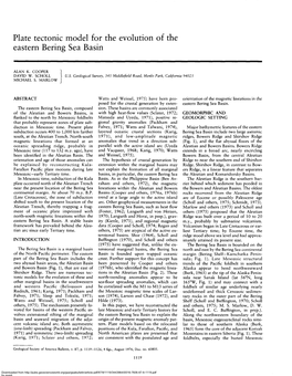 Plate Tectonic Model for the Evolution of the Eastern Bering Sea Basin