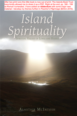 Island Spirituality Island Spirituality Spiritual Values of Lewis and Harris