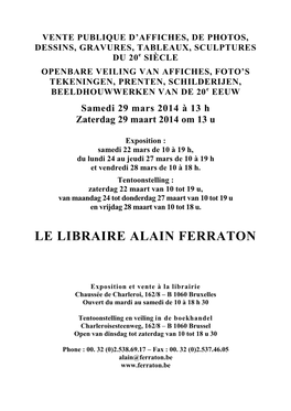 Le Libraire Alain Ferraton