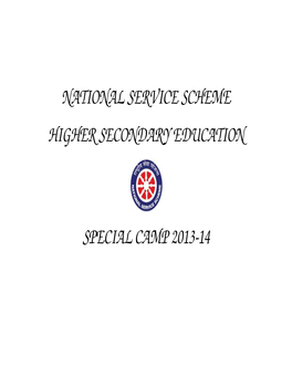 National Service Scheme Higher Secondary Education