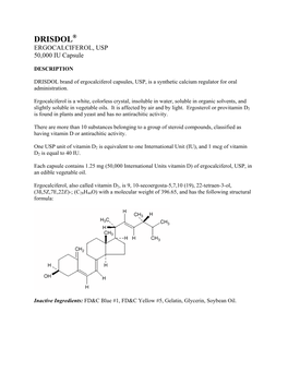 DRISDOL Prescribing Information