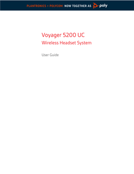 Voyager 5200 UC Wireless Headset System