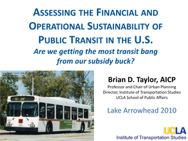 Measuring the Effects of Peaking on the Total Unit Costs of Transit Service