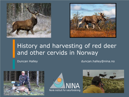 A Presentation on the History and Harvesting of Red Deer and Other