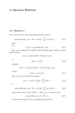 A. Operator Relations