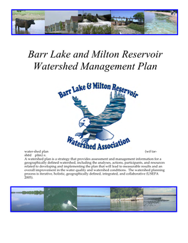 Barr Lake and Milton Reservoir Watershed Management Plan