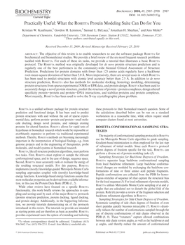 Practically Useful: What the Rosetta Protein Modeling Suite Can Do for You