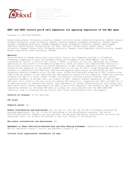 EBF1 and PAX5 Controlpro-B Cell Expansion Via Opposing Regulation