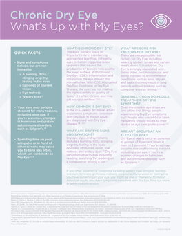 Chronic Dry Eye What's up with My Eyes?