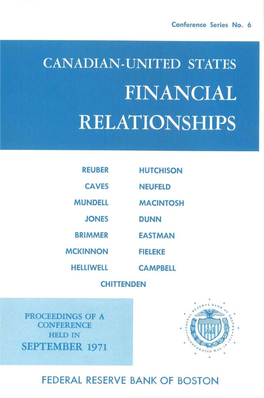 Canadian-United States Financial Relationships