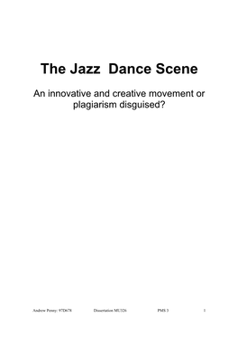 The Jazz Dance Scene