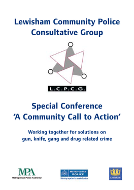 Lewisham Community Police Consultative Group Special