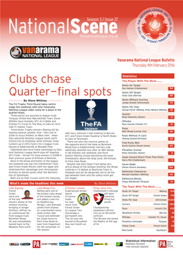 Clubs Chase Quarter-Final Spots
