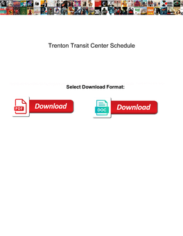 Trenton Transit Center Schedule