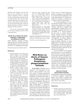 Pathogenic Anaplasma Phagocytophilum Variants