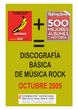 Discografía Básica De Música Rock Octubre 2005