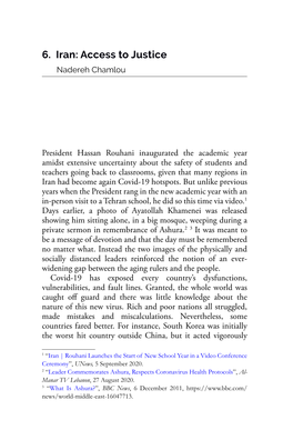 6. Iran: Access to Justice Nadereh Chamlou