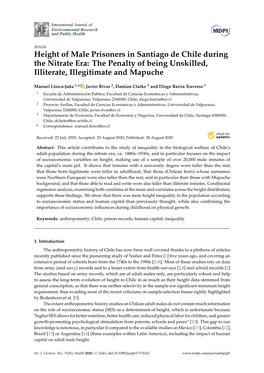 Height of Male Prisoners in Santiago De Chile During the Nitrate Era: the Penalty of Being Unskilled, Illiterate, Illegitimate and Mapuche