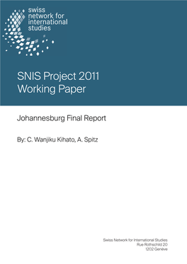 SNIS Project 2011 Working Paper