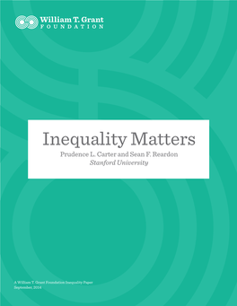 Inequality Matters Prudence L