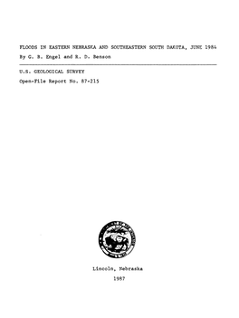 FLOODS in EASTERN NEBRASKA and SOUTHEASTERN SOUTH DAKOTA, JUNE 1984 by G